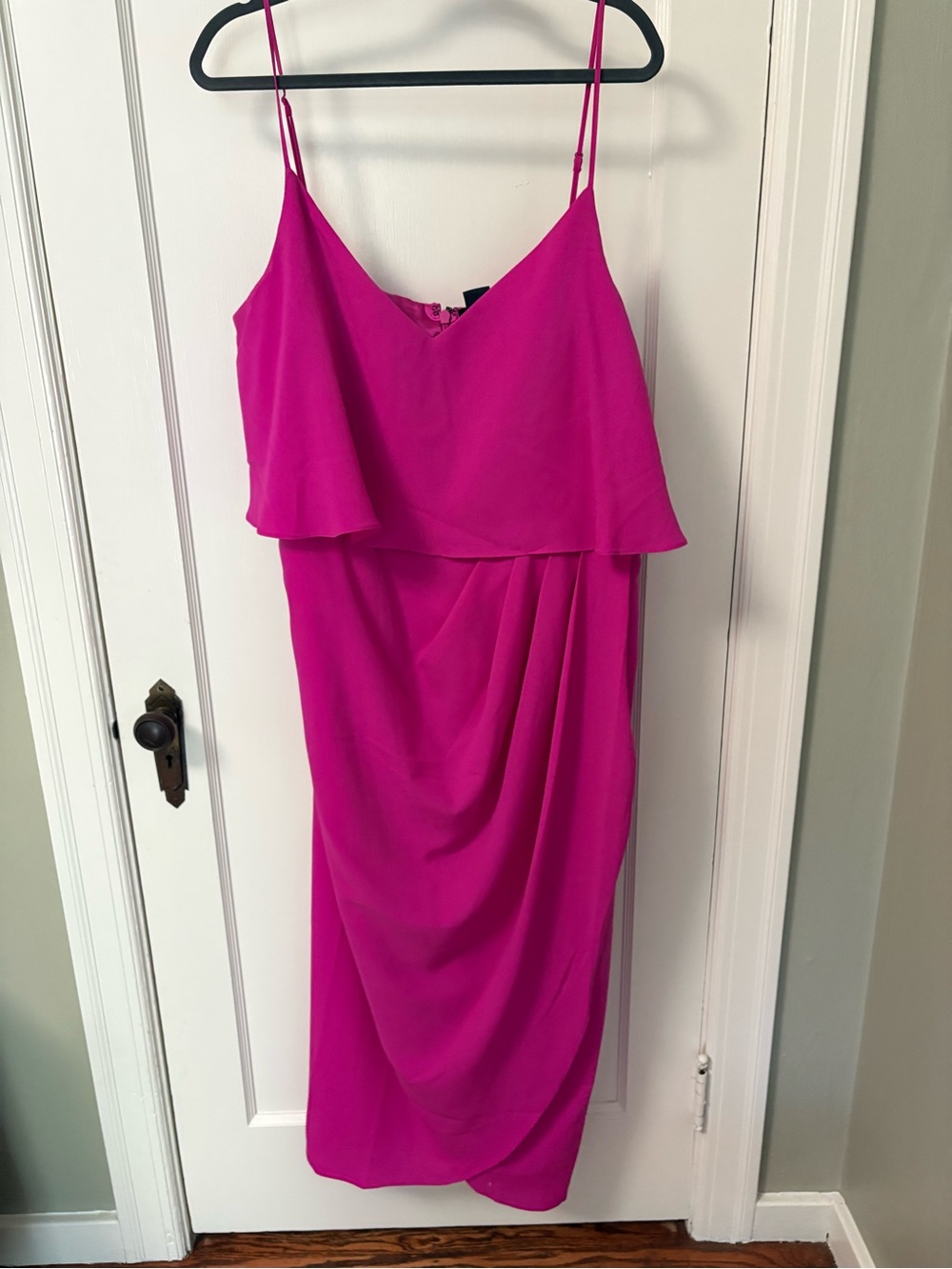 City Chic Fuchsia Spaghetti-Strap Midi Dress